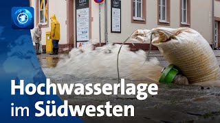 Hochwasserlage im Saarland weiter angespannt – Wasser zieht sich langsam zurück [upl. by Acessej]