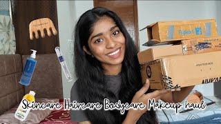 Haul video l Skincare Haircare Bodycare Makeup Haul l nykaa haul haulvideo haul telugu [upl. by Akili38]