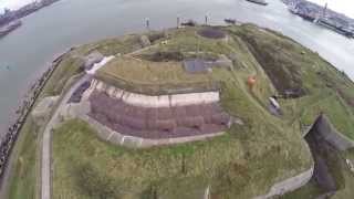 Forteiland IJmuiden overzicht vanuit de lucht [upl. by Epoillac]