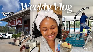 Weekly Vlog  Nothings Cute We Moved Renovations Week 1 Tile amp Paint Shopping amp Apartment Tour [upl. by Esyli289]