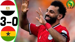 Egypt vs Ghana 30  All Goals and Highlights  2024 🔥 SALAH [upl. by Raquel]