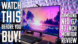 Samsung Neo G7 43 Inch Monitor Review  WATCH BEFORE YOU BUY [upl. by Aihsenrad]