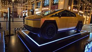 Tesla Cyber Truck 24 k Pure Gold  cybertruck teslacybertruck travellingdubai dubai [upl. by Boor557]