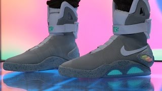 2016 NIKE MAG SELFLACING BACK TO THE FUTURE SHOES DETAILED LOOK [upl. by Dlared454]