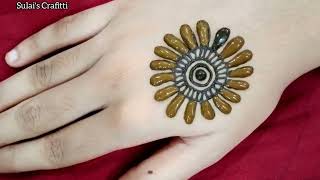 Back Hand Mini flower Mehndi Design  Sulais Crafitti [upl. by Soule]