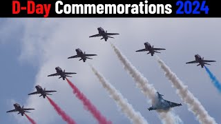 DDay Commemorations 2024 Red Arrows and 6 Gun Salute HMS St Albans Southsea Portsmouth UK [upl. by Aihsas]