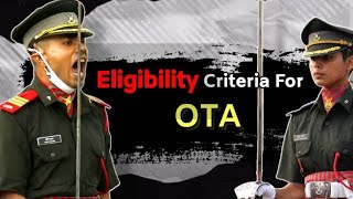 Eligibility Criteria For Officers Training Academy OTA  Height  Qualification [upl. by Atteynot438]