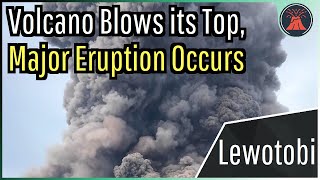 Lewotobi Volcano Eruption Update Volcano Blows its Top Major Eruption [upl. by Krongold]