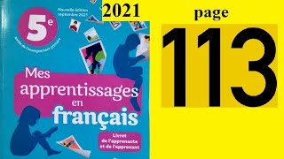 mes apprentissage en français 5 page 113 [upl. by Eraste]