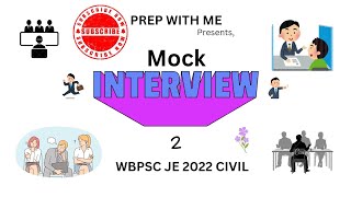 WBPSC JE CIVIL 2022 ONLINE FREE MOCK INTERVIEW SESSION SECOND CANDIDATE  PARTHA DAS  PREP WITH ME [upl. by Rolan173]