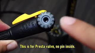 How to Inflate Presta Valve Tire using Topeak Joeblow [upl. by Elison628]