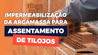 Como impermeabilizar a argamassa para assentamento de tijolos  Rebotec Brasil [upl. by Harli]