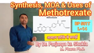 Synthesis of Methotrexate  Mechanism of Action  Uses  BP 501T  L14 [upl. by Mehcanem267]