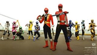 GoBusters Vs Gokaiger Henshin amp Roll Call [upl. by Herod]