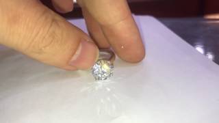 Almost 350Ct carat round brilliant triple excellent cut diamond engagement ring [upl. by Akehsyt]