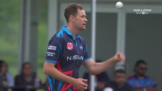 Jason Behrendorff 3 wickets vs Montreal Tigers  Final TNT VS MON [upl. by Annahsed]