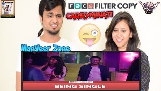 Being Single  FilterCopy Ft CarryMinati  Indian Reaction [upl. by Mehala464]