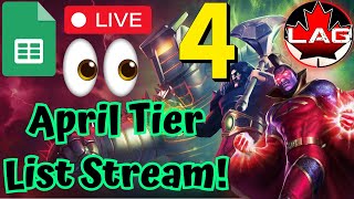 PART4 Working On April Tier List Live Come Help Out New Serpent amp Destroyer Rebalanced Gladiator [upl. by Gula]