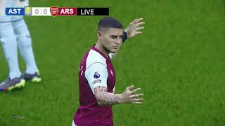 Aston Villa vs Arsenal LIVE  Premier League 2425  Full Match Today PES 21 Simulation Gameplay [upl. by Stacia]