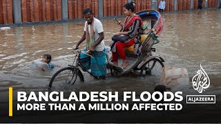 More than a million people affected by floods in northeastern Bangladesh [upl. by Macguiness]