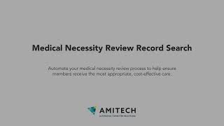 Medical Necessity Review Record Search [upl. by Bolten974]