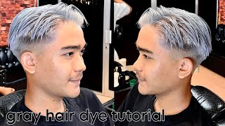 gray hair dye tutorial [upl. by Eimrots]