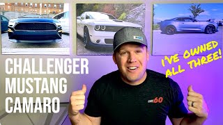 Dodge Challenger vs Ford Mustang vs Chevy Camaro  Who Makes The Best MusclePerformance Car [upl. by Ydnirb47]