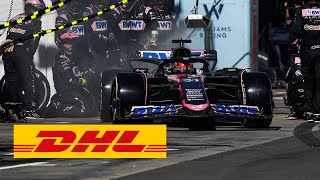 DHL Fastest Pit Stop Award  2024 Italian GP Alpine  Esteban Ocon [upl. by Krucik]