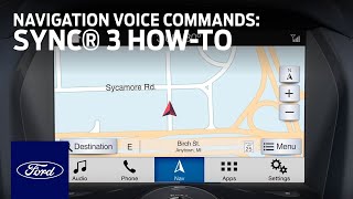 How to Use SYNC®3 With Navigation Voice Commands  SYNC 3 HowTo  Ford [upl. by Friedrich]