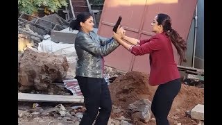 Cid Purvi and Shreya Fight  Making of Cid Eye Gang Episode [upl. by Leind]