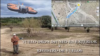 Vuelo DJI Neo con control remoto RCN3 y registros de vuelo [upl. by Nofpets573]