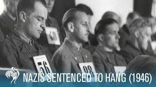 58 Nazis Sentenced To Hang Dachau Trials 1946  British Pathé [upl. by Eamon]