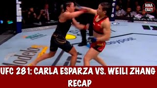 UFC 281 Carla Esparza vs Zhang Weili Recap [upl. by Bathsheb]