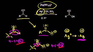 Oxidation of aldehydes using Tollens reagent  Organic chemistry  Khan Academy [upl. by Aremihc]