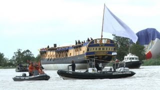 Rochefort fête la mise à flot de la réplique de lHermione [upl. by Sternberg]