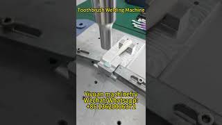 Ultrasonic welding machine for toothbrush head [upl. by Yelhs]