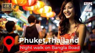 Strolling through the Vibrant Nightlife of Bangla Road Patong Thailand in 4K [upl. by Deedee]