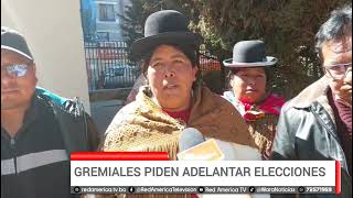 GREMIALES PIDEN ADELANTAR ELECCIONES [upl. by Margarete]