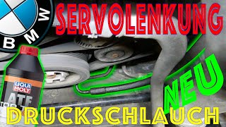 BMW E46 318d Servolenkung Druckschlauch wechseln [upl. by Wons]