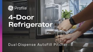 Profile 4Door Refrigerator with DualDispense AutoFill Pitcher [upl. by Cookie620]