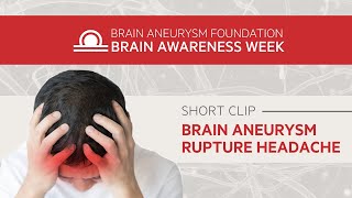 What are the signs of a brain aneurysm headache [upl. by Bertrand884]