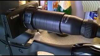 DIY RIFLE SCOPE TO CAMERA ATTACHMENT BUILD Update 01 05 16 [upl. by Yllor]