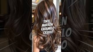 💯💢EL MEJOR TINTE MARRON CARAMELO Natural cubre tus canas y da un color hermoso ✔️👍 lulytips shorts [upl. by Anaderol]