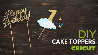 DIY Cake Toppers  Cricut  Decoracion de pastel [upl. by Nabal]