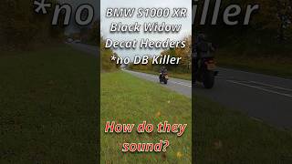 BMW S1000XR Black Widow Decat exhaust headers shorts [upl. by Feune769]