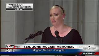 TEARFUL GOODBYE Meghan McCains Tribute To Her Father John McCain [upl. by Acirej]