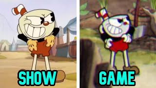 The Cuphead Show Vs Cuphead Video Game  Direct Comparison [upl. by Channa587]