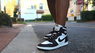 Air Jordan 1 High 85 OG  BlackWhite REVIEW  ON FEET AND LACE SWAP [upl. by Aimee]