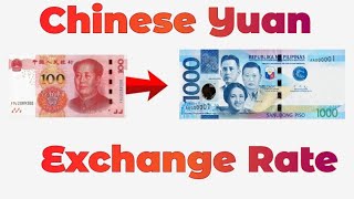 Chinese Yuan Exchange Rate  Yuan To Philippine Peso  Yuan To Dollar  CNY To PKR  Yuan To Baht [upl. by Laughlin]