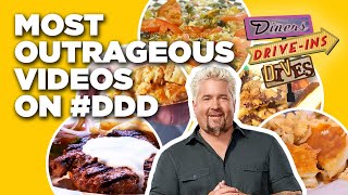 Top 10 MostOutrageous Foods on DDD with Guy Fieri  Diners DriveIns and Dives  Food Network [upl. by Leigh]